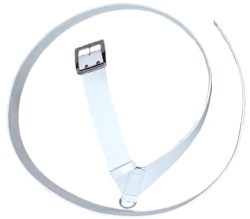 Leder Marching Snare Drum Schultergurt Cross-Body Drum Carrier Harness Strap Verstellbarer Leder Drum Sling Halter für Snare & Percussion Instrumente in Weiß, Braun, Schwarz, weiß, One size
