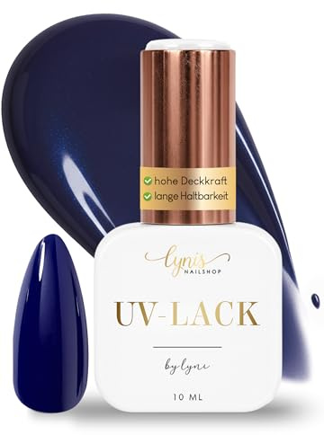 UV Nagellack Blau 7,3ml Darkness als Profi Farbe für Nägel als Gel Lack/Gel Polish für Nageldesign · HEMA frei & selbstglättend · UV & LED · Soak Off Überlack Einzeln · Lynis-Nailshop.de