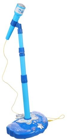 Uonlytech Microfono Giocattolo per Bambini Microfono Educativo Musicale Colore Blu senza Batteria Adatto per Giochi di Karaoke e Sviluppo Creativo Infantile