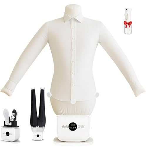 ZWJABYY Automatischer Hemdenbügel,3in1-Bügelpuppe 1400W,für Hemden, Blusen,T-Shirts,Hosen,entfernt Falten und desodoriert A