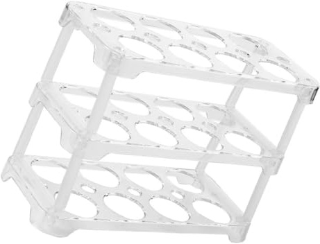 DOITOOL Huevera Apilable de 3 Niveles para Refrigerador, Caja Transparente para Almacenar Huevos, Soporte Práctico para Conservar Alimentos Frescos en Cocina, Contenedor Reutilizable