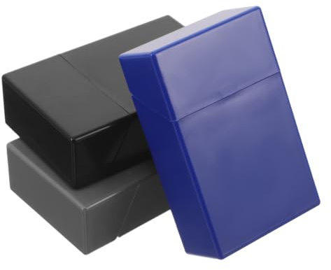HINTRMENT 3 St Cigarrask med Pop-up Lock Skyddar King Cigaretter från Tryck Resistent Tobaksförvaring för Resor och Utomhusbruk Bärbar och Slitstark Design i Svart Grå och Blå