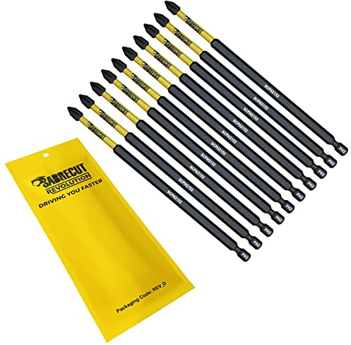 SabreCut 10pcs SCPH2152_10 152mm PH2 Impact Screwdriver Bits Heavy Duty | Forged precision tips and heat-treated torsion steel improve impact resistance, durability and reduce breakage