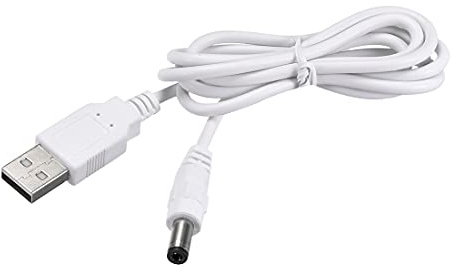 sourcing map 2Pcs USB 2.0 a Type Male to 5.5 x 2.5mm DC 5V Power Plugs Barrel Connector Charge Cable 3.3Ft White