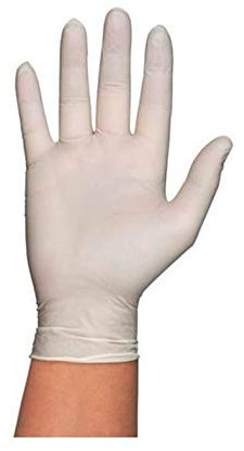 MUNTRADE Guantes de Látex Sin Polvo 3,5 g Blancos | Pack de 100 Uds por caja. (1, XS)