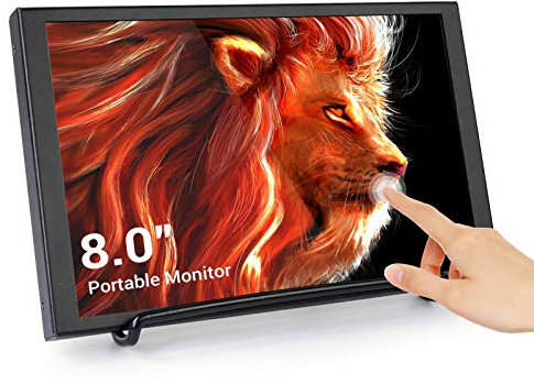 ELECROW Touchscreen Monitor, 8 Zoll Portable Monitor LCD 1280x800 für Raspberry Pi Display Mini Monitor Kompatibel mit Laptop PC Raspberry Pi Spielekonsolen