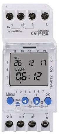 MondialPro® 220V AHC822 Minuterie Deux Canaux 7 Jours 24 Heures Programmable Électronique LCD Numérique Interrupteur Horloge Numérique avec 2 Sorties Relais