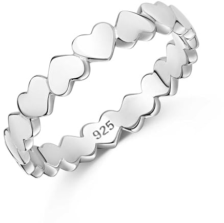 Herz Ring Silber 925 - Silberring dünn Liebe in Etui SR-74 | Schmuck für Damen Mädchen Gr. 51 54 57 58 60 62 aus Sterlingsilber von MATERIA by Matthias Wagner