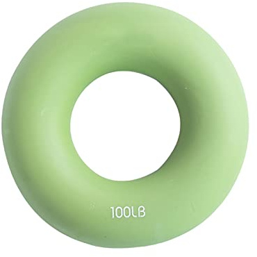 Kripyery 40LB/60LB/80LB/100LB Handgriff stärkerer Unterarm, Finger-Übungen, Baustärke Handgriff Trainer Silikon Ring für Muskel Training, Sport, Klettern, Fitness Grün
