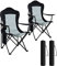 WOLTU Campingstuhl Faltbar 2er Set, Leichter Klappstuhl, Angelstuhl Gartenstuhl Regiestuhl klappbar, für Outdoor Camping Strand Terrasse Grillen Angeln Picknick, Schwarz + Hellgrau