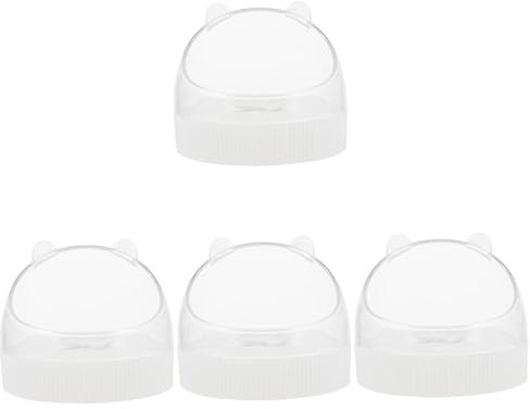 POPETPOP 4 Stück Futternapf Für Kleintiere Meerschweinchen Futternapf Für Hamster Zubehör Für Zwerghamster Zwerghamsterfutter Igel Schale Wassernapf Für Hamster Weiß Zubringer Hase Acryl