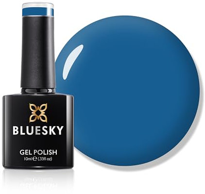 Bluesky Gel Nail Polish 10ml, Dodger Blue - DC062, Blue Soak-Off Gel Polish for 21 Day Manicure, Professional, Salon& Home Use, Requires Curing Under UV/LED Lamp