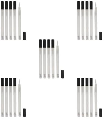 Adoorniequea 5 x befüllbare leere Lackstifte, blanko, 0,7 mm, Marker zum Malen, 5 Stück, 5er-Set (transparente Farbe)