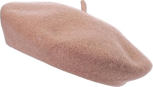 COSHAL® Baskenmütze für Erwachsene aus Wolle für Damen und Herren, französischer Stil, klassisch, einfarbig, Unisex, weich, warm, Outdoor, Vintage-Künstlermütze, camel, Einheitsgröße
