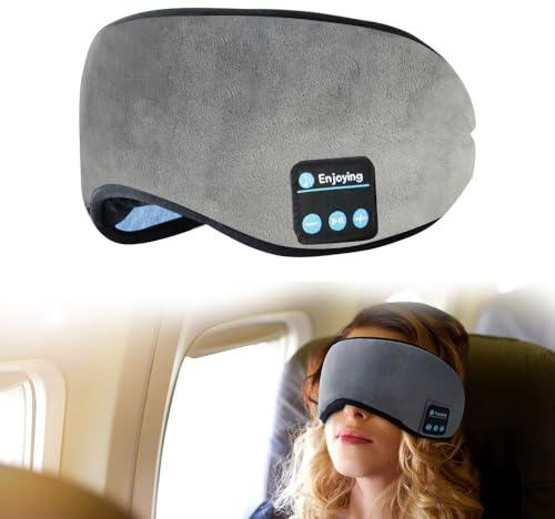 Multifunktionale kabellose Kopfhörer Augenmaske, 3D-Musik, Hypnose, Anti-Müdigkeit, Reise-Augenmaske, geeignet für Flugreisen, Nickerchen und Schlaf