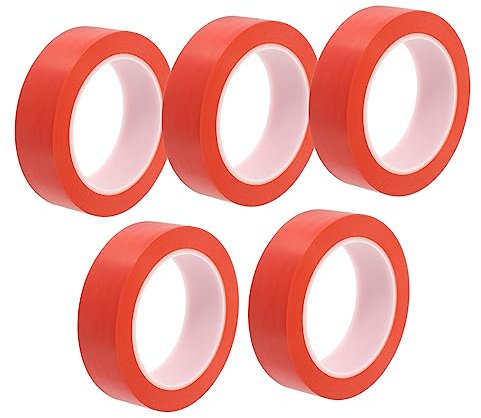 iplusmile 5 Rollen Teppichklebeband Für Den Außenbereich Bodenmarkierungsband Versandbandaufkleber Farbiges Klebeband Hochleistungs-klebeband, Farbig Farbband Pvc Schnur Schmücken Rot
