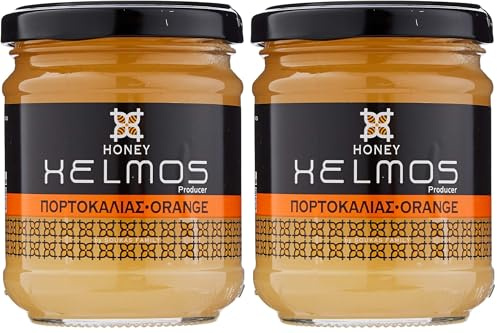 Helmos Entreprise Apicole Miel de Fleurs d' Orange Grec 250 g (Lot de 2)