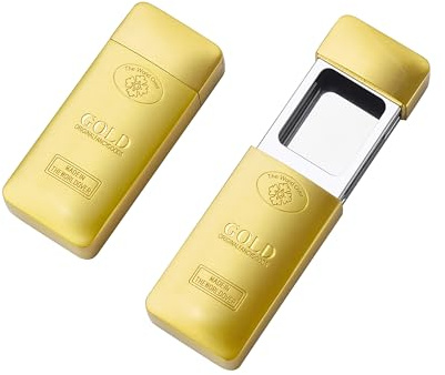 Taschen ASCHENBECHER GOLDBARREN 7x3cm mit Deckel aus Metall Mini Reiseaschenbecher Taschenaschenbecher Reise Outdoor 37