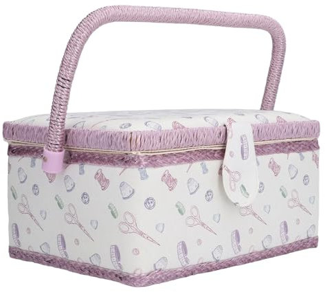 USOHJZ NäHkasten Nähkorb, Stoff, knitterfrei, Gute Elastizität, verschleißfest, tragbarer Nähkasten, Nähkästchen-Organizer