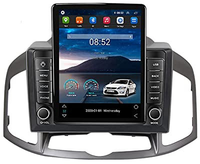 HTXPSM Android 11 Doble DIN Pantalla Táctil Receptor Estéreo para Auto GPS Navegación por Satélite para Chevrolet Captiva 2011-2016 Reproductor Multimedia con Pantalla Táctil de 9.7'' WIFI Bluetooth