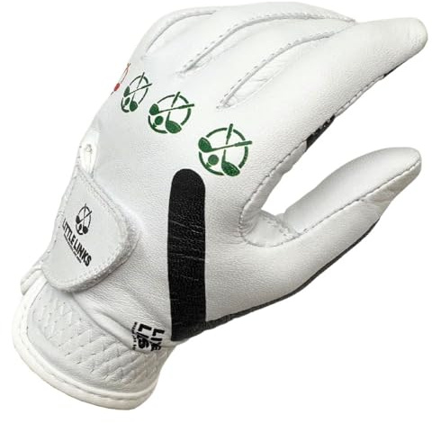 LITTLE LINKS Kids Golf Glove - Teaches Good Grip with Finger and Palm Visual Guides, L/XL (11-13 years)