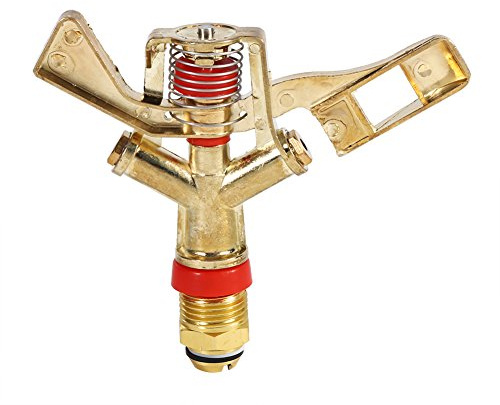 Pssopp Connecteur de 1/2 Pouce Connecteur en Laiton Rocker Rocker Berne Sprinkler Sprayler Spray Buse, Grande Couverture du Jardin Pulvérisateur avec Une Rotation à 360 °, Tête d'arrosage