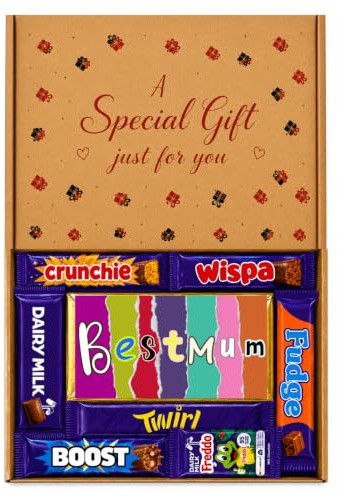 Sweetie Gift Best Mum Chocolate Hamper – Letterbox Friendly Gift Box for Her – Birthday, Christmas, Thank You, Get Well, Perfect for Mothers Day, Just Because – Sweet Treats Selection for Mum