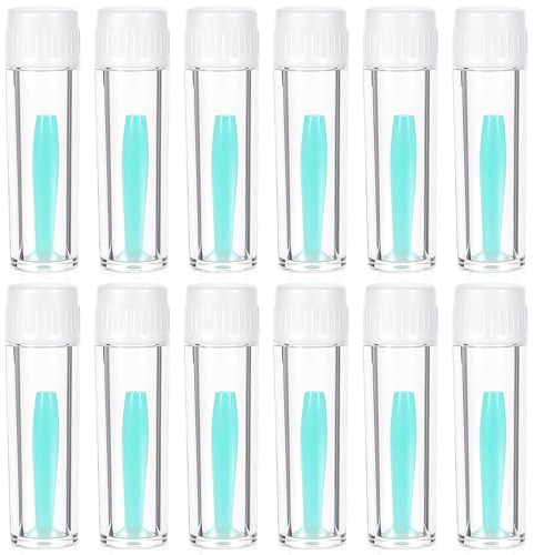 Lot de 12 ventouses pour lentilles de contact - En silicone - Pour lentilles dures - Pour l'année mensuelle - Aide à l'insertion