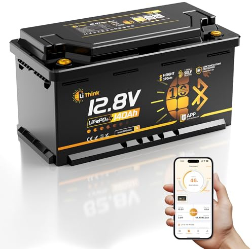 LiFePO4 12V 140Ah H190 Lithium Batterie Bluetooth mit Upgrade 200A BMS