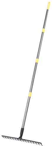 Zerodis Rastrelli Rastrelli di Lunghezza Regolabile Utensile da Giardino Efficiente la Raccolta di Foglie di Livellamento del Terreno e Diserbo per la Cura del Prato 17 Tinte di Foglia di Metallo