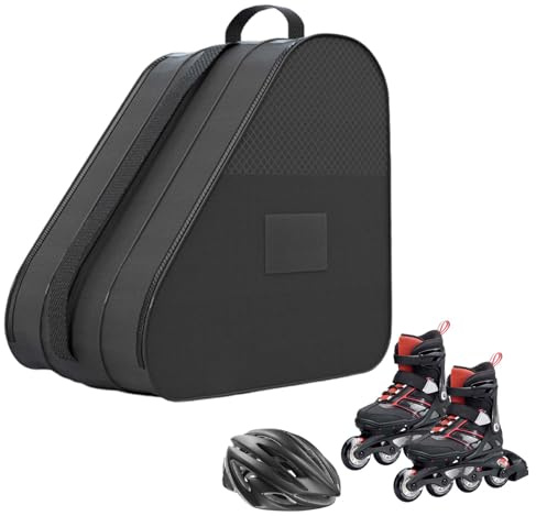 tintoke Skatetasche für Erwachsene, dreilagig, Rollschuh Tasche,Schlittschuhtasche, Erwachsene Rollschuhe Tasche, Rollschuh Tasche, Praktische Schlittschuhtasche,für Rollschuhe und Schlittschuhe