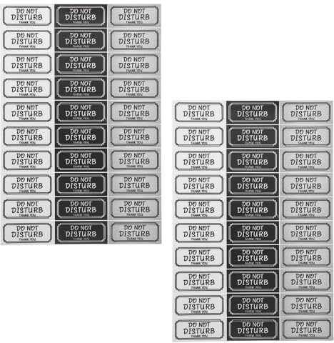 NIYANGLE 60pcs No Soliciting Sign for Front Door Self-adhesive Doorbell Stickers Decorative Wall Sticker for House Outdoor Use