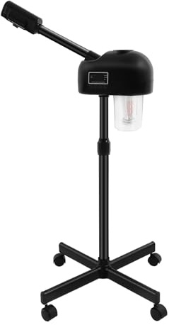 Gesichtsdampfer, Gesichtssauna, Dampfgerät, 750W 2-in-1 Ozon-Bedampfer mit 360° drehbarer Düse und einziehbarem Stab, für Kosmetikstudio, Salon und den Heimgebrauch