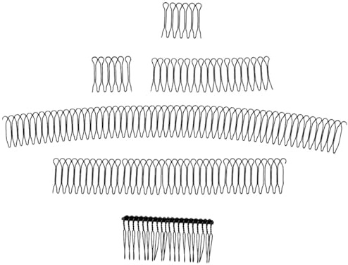 ASAKKURA 5pcs U Shape Hair Finishing Fixer Comb Invisible Hair Pin Clips for Women for Taming Loose Strands and Styling Updos