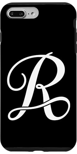 fancy Italic Initial Letter R English alphabet name monogram Case for iPhone 7 Plus/8 Plus