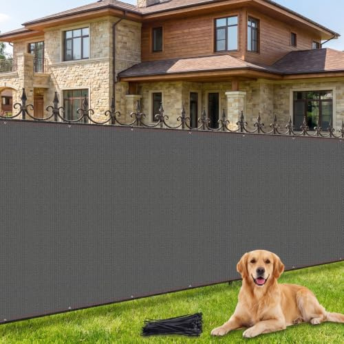Amagenix Brise Vue Occultant Extérieur HDPE 130g/m² Protection Rayons UV Résistant au Vent et aux Déchirures avec Attaches de Fixation pour Jardin Balcon 1x10m Anthracite