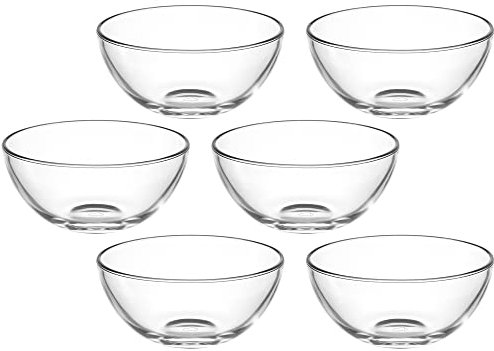 Leonardo 066326 Cucina Lot de 6 Bol 14 cm, Verre, Transparent, 14 x 14 x 6,5 cm, 6 unités