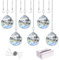 MerryNine Boule de Cristal Clair Prisme Attrape-Soleil Pendentifs Arc-en-Ciel Maker, Prismes de Cristaux Suspendus pour Les fenêtres, pour Le Feng Shui, pour Les Cadeaux. (1, 40mm)