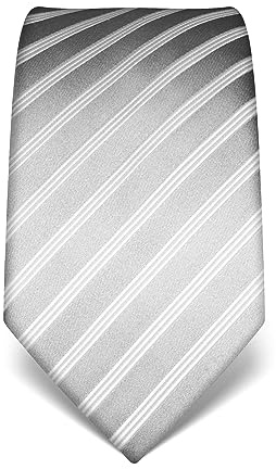 Vincenzo Boretti Herren Krawatte reine Seide gestreift edel Männer-Design zum Hemd mit Anzug für Business Hochzeit 8 cm schmal/breit