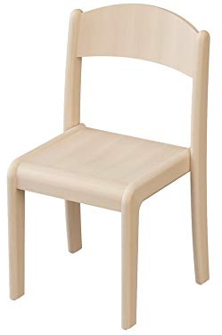 edu fun 43285 Stapelstuhl 2-er Set, Kinderstuhl, Buche Sitzhöhe 35 cm 2-er Set Kindermöbel Kindergartenerprobt