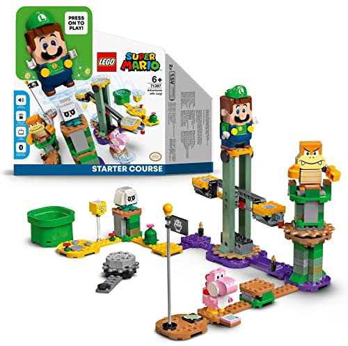 LEGO Super Mario Adventures with Luigi Starter Course Toy for Kids, Interactive Figure and Buildable Game Set, Girls & Boys Gifts Age 6 Plus, Creative Toys 71387
