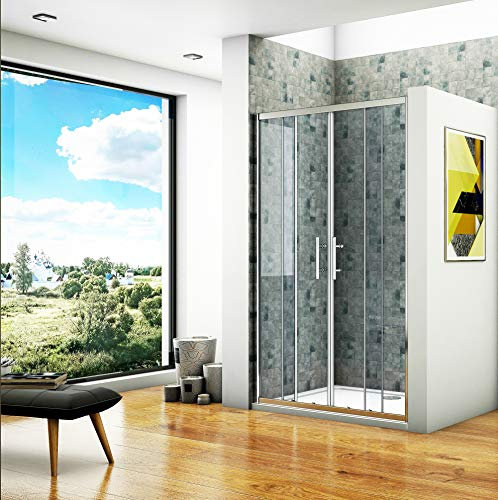 Aica Sanitär Nischentür 120cm Duschabtrennung Duschtür Schiebetür Sicherheitsglas Dusche H190cm