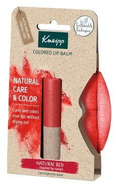 Kneipp, Bálsamo Labial con Color, Protector y Reparador Labial, Hidratante de Labios con Efecto Prolongado, Ingredientes Naturales, Pintalabios Color Rojo Natural Red