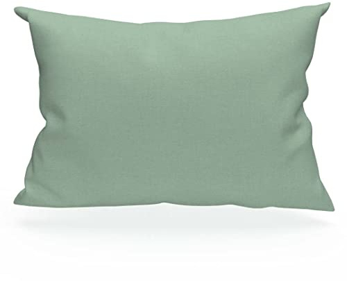 Soleil d'ocre Funda de almohada de algodón 57 hilos, Verde Agua, 50 x 70 cm