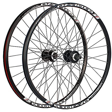 QHYRZE MTB Scheibenbrems Laufradsatz 26 Zoll Fahrradfelgen Schnellspanner Laufrads Nabe Für 6 7 8 Geschwindigkeit Schraub Flywheel (Size : 26'')