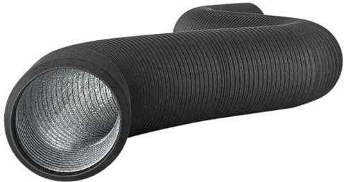 Luckxing Abluftschlauch Lüftungsschlauch, Wäschetrocknerschlauch PVC Alu Flexrohr Ø150mm Länge 5m Abluftschlauch Flexibel Luftleitungen Rohr Flexschlauch Für Badezimmer Küche