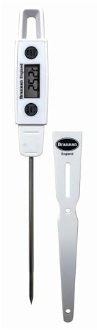 Brannan Digital Food Probe Thermometer and 2 Point Traceable Calibration Certificate Digital - Max Min Food Thermometer for Fast Temperature Monitoring - Ideal or Meat and Liquids