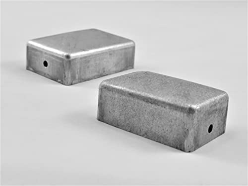 5 Stück Abdeckkappe rechteckig Metall galv. verzinkt 40x60mm