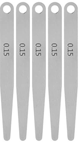 QUARKZMAN 5pz Sensore Calibro 0.15mm Spessore Calibro 65MN Acciaio Metrico Divario Misurazione Strumento Singola Lama