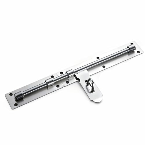 Bustlwor Pestillo Para Puerta de Acero Inoxidable, Pestillo Deslizante, Para Valla de Granero, Cobertizo, Sótano, Plata